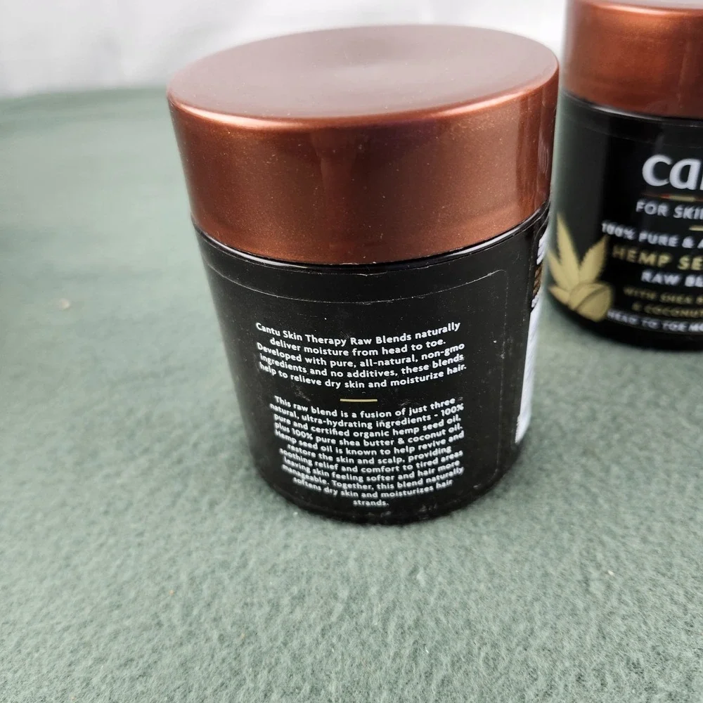 LOT OF 4--Cantu For Skin + Hair HEMP SEED OIL Raw Blend, Shea Butter 5.5 oz Each